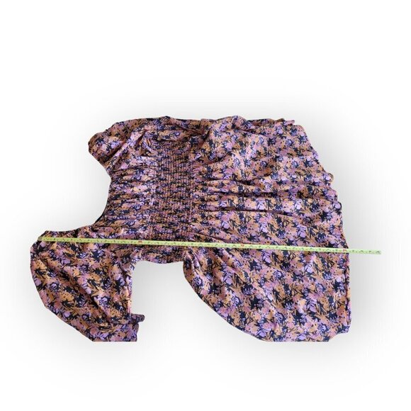 WRAY NYC Smocked Floral Midi Dress Plus Size 4X Puff Sleeve Curvy Fit - Picture 7 of 11